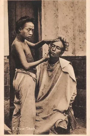 China A Close Shave Barbier aan het scheren Azië HC55737 Promocja