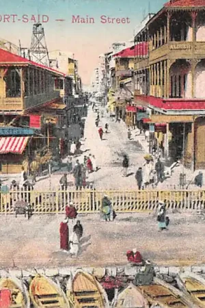 Wysoka jakość Egypte Port Said Main Street Egypt Afrika HC55372