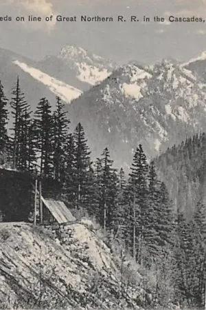 Niska cena USA Seattle Washington Snowsheds on line of Great Northern R.R. in the Cascades 1909 Noord-Amerika America HC51145