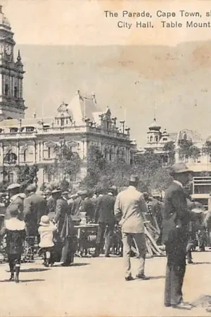Niska cena Zuid-Afrika The parade, Cape Town, showing Auction Sales City Hall Table Mountain in background 1919 South Africa Afrika HC51061