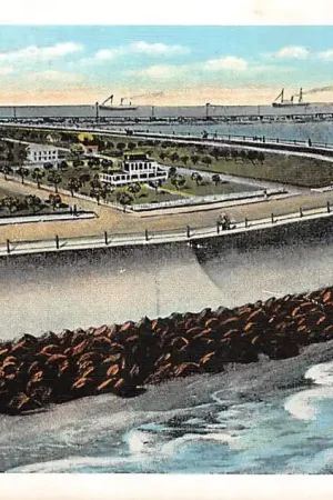 USA Galveston Texas Seawall 1938 Noord-Amerika America HC51387 Premium