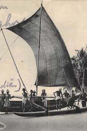 Ostatnia szansa Sri Lanka Ceylon Native Fishing Canoe Azië HC44056