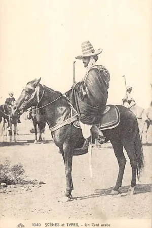 Oryginalny Algerije Scenes et Types Un Caid arabe Alger Afrika HC39453
