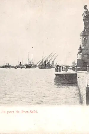 Wyprzedaż Egypte Port Said Statue de Lesseps en entree du port Egypt Afrika HC35059