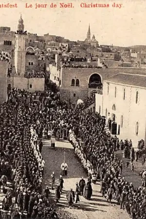 Promocja Israël Bethlehem Christmas day Pilger am weihnachtsfest Le jour de Noel Azië HC34672