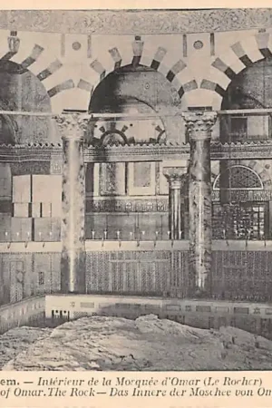 Wysoka jakość Israël Jerusalem Interior of the Mosque of Omar The Rock 1900 Azië HC34657
