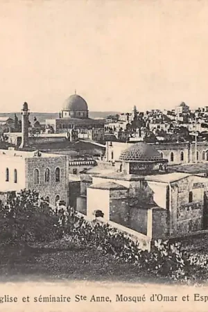 Israël Jerusalem Eglise et seminaire Ste Anne Mosque d'Omar et Esplanade du Temple 1900 Azië HC34654 Kup teraz