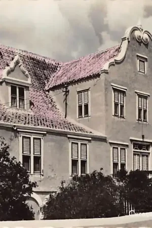 Oryginalny Curaçao Quaint Dutch Building Nederlandse Antillen 1960 HC557