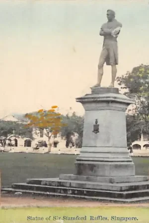 Singapore China Statue of Sir Stamford Raffles Azië HC5939 Zwrot pieniędzy