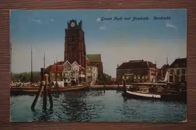 Premium Dordrecht Groote kerk met Bomkade