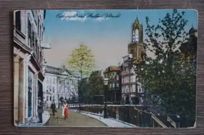 Utrecht Oude gracht met stadhuis Tani