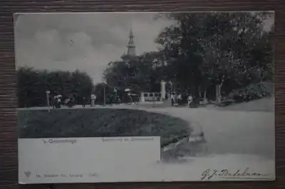 Den Haag Gezicht op de Cremerbank Autentyczny
