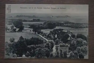 Bergen - Schoorl Panorama vanaf de duinen tusschen Rabat