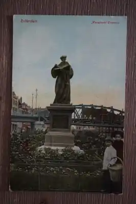 Rotterdam Monument Erasmus Autentyczny