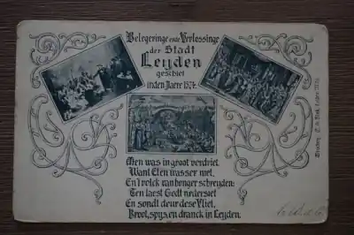 Kup teraz Leiden Belegering en de verlossing van de stad Litho kaart