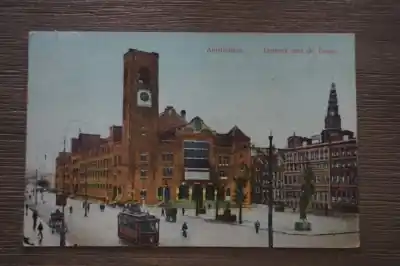 Amsterdam Damrak met de beurs Tani