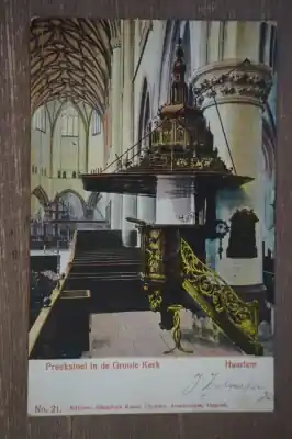 Haarlem Preekstoel in de groote kerk Rabat